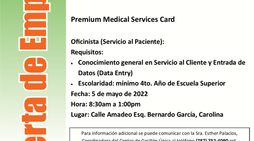 Oferta de Empleo Premium Medical Services Card