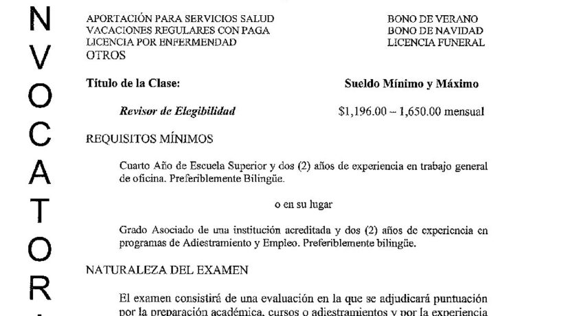 Oferta de Empleo