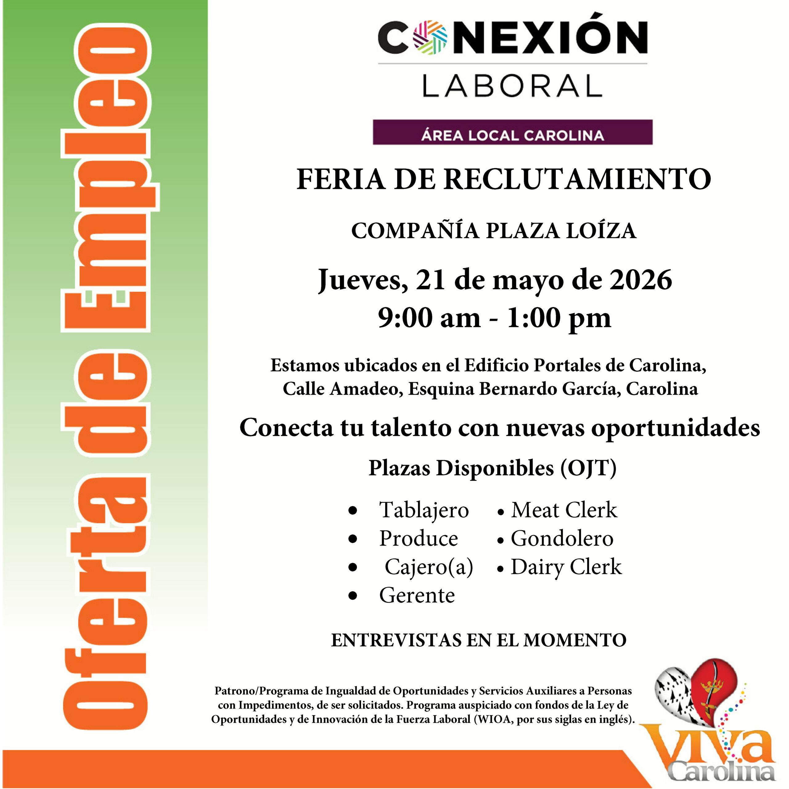 Feria de Reclutamiento – Plaza Loiza