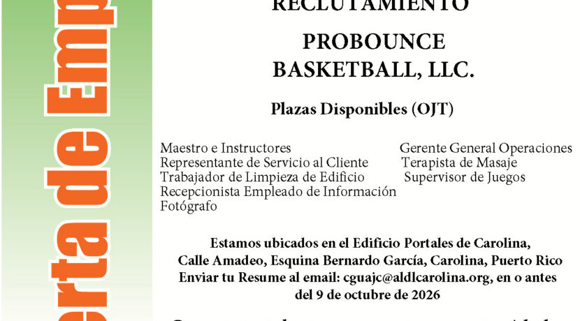 📢 ¡Nuevas oportunidades de empleo en Carolina! 📢