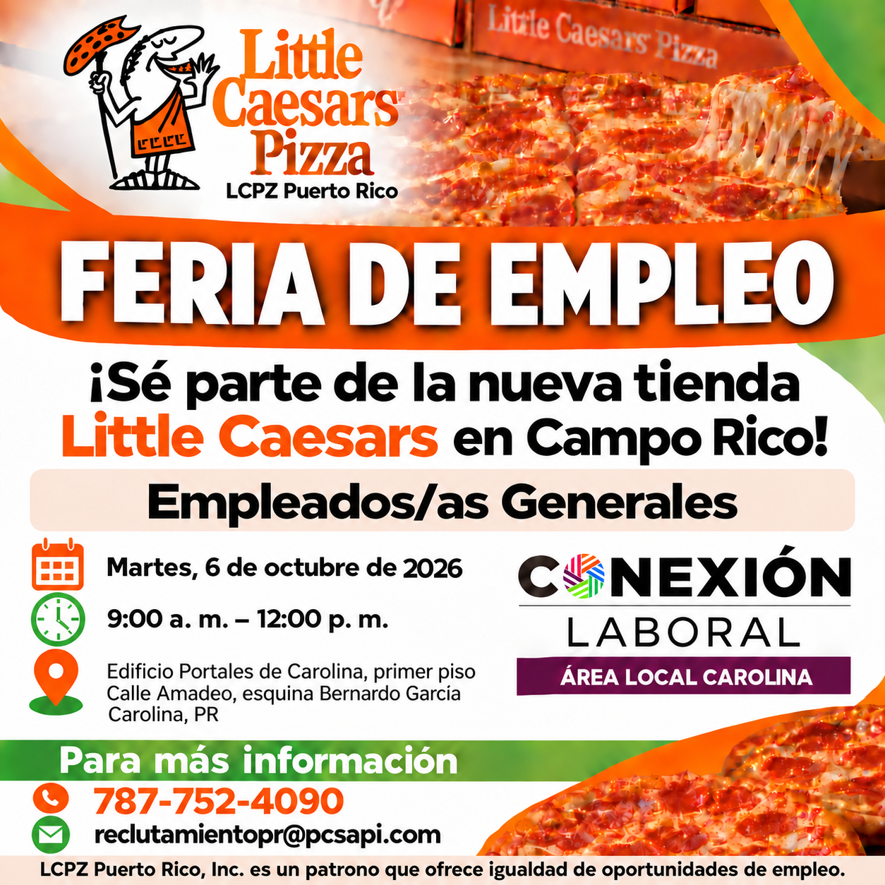 🚨 ¡Oportunidad de empleo en Carolina! 🚨